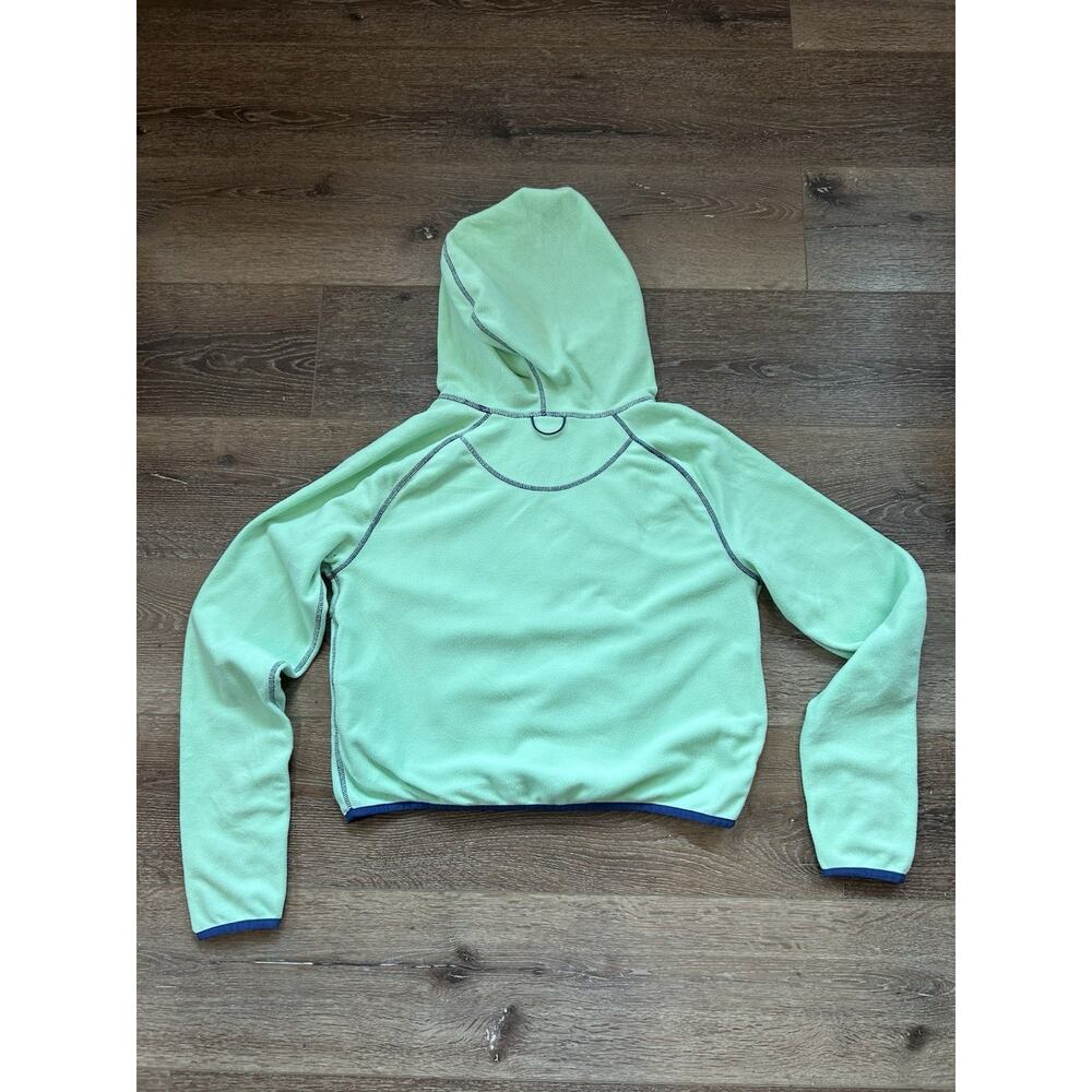Free People Movement Blue Jade Crop Hoodie Pull Over Thumb Holes Fleece XS NWT - Picture 7 of 8